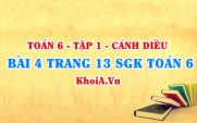 Bài 4 trang 13 SGK Toán 6 tập 1 Cánh Diều